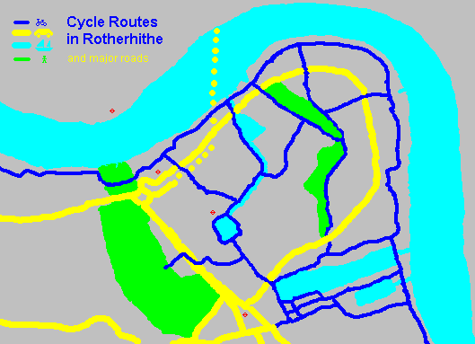 Rotherhithe cycle map