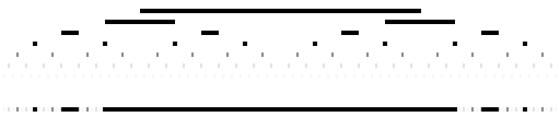 Illustrating the removal of intervals (k=1) to produce a nowhere dense set of positive measure