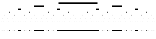 Illustrating the removal of intervals (k=1/2) to produce a nowhere dense set of positive measure